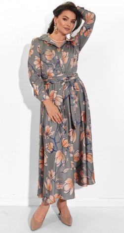 Длинное шелковое платье