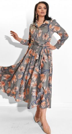 Длинное шелковое платье