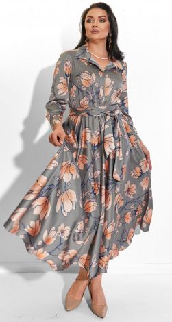 Длинное шелковое платье