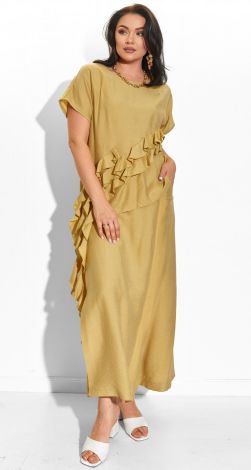 Льняний костюм з воланами