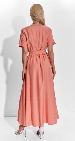 Льняное платье с вышивкой