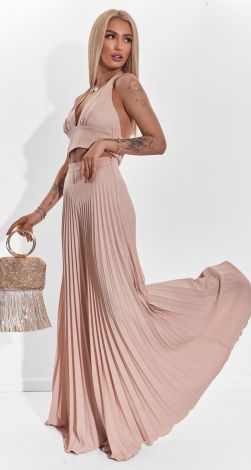 Костюм плиссе с топом