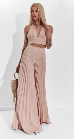 Костюм плиссе с топом