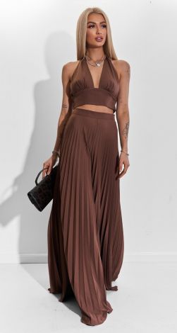 Костюм плиссе с топом