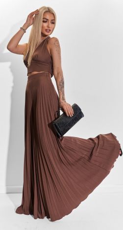 Костюм плиссе с топом