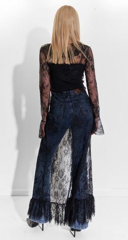 Напівпрозора мережива туніка в стилі бохо