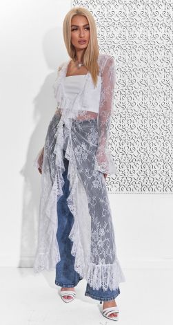 Напівпрозора мережива туніка в стилі бохо