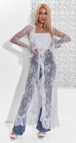 Напівпрозора мережива туніка в стилі бохо