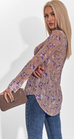 Ніжна та повітряна шифонова блузка пліссе