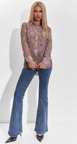 Ніжна та повітряна шифонова блузка пліссе