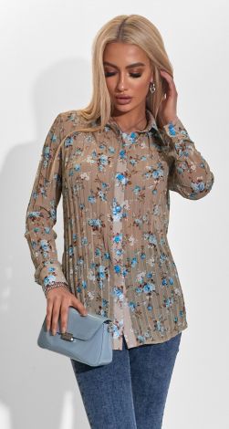 Ніжна та повітряна шифонова блузка пліссе