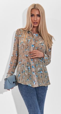 Ніжна та повітряна шифонова блузка пліссе