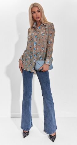 Ніжна та повітряна шифонова блузка пліссе