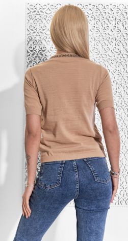 В'язана бавовняна блузка вишиванка