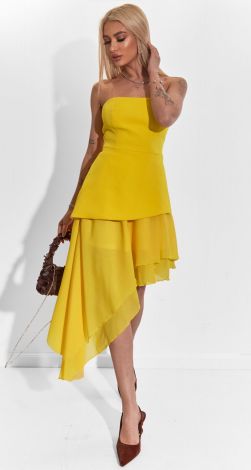 elegant corset with an asymmetric bottom