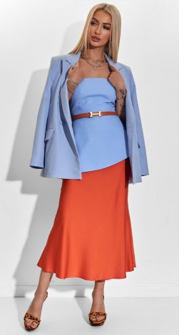 Льняной корсет с асимметричным низом