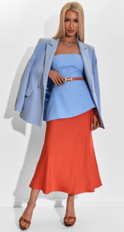 Льняной корсет с асимметричным низом