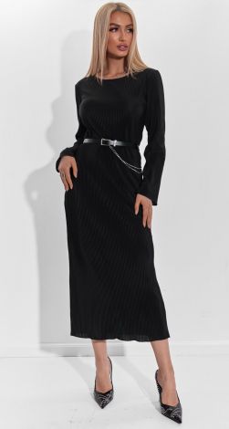 Облегающее шелковое платье плиссе