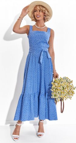 Голубой Сарафан в Горошек