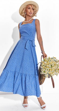 Голубой Сарафан в Горошек