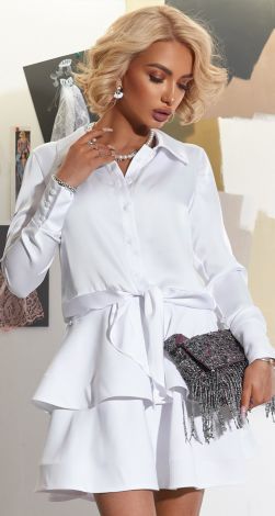 Біла шовкова блуза