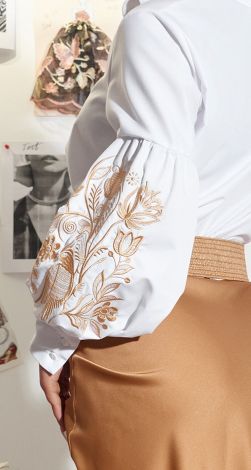 Белая Блузка с Вышивкой