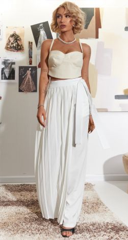 Ошатні брюки-спідниця плісе