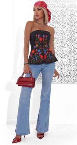  corset with embroidery