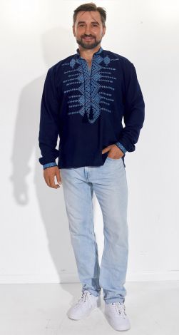 Льняная мужская вышиванка Веремий