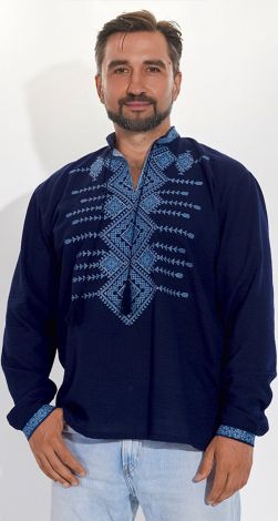 Льняная мужская вышиванка Веремий