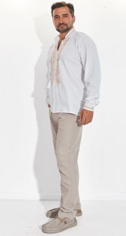 Мужская льняная вышиванка Всеволод