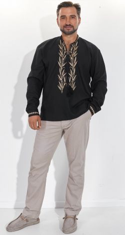 Мужская льняная вышиванка Всеволод