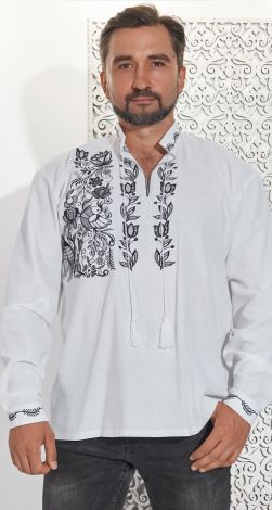 Мужская льняная вышиванка Любомир