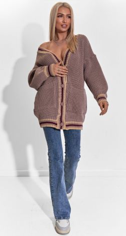 Кардиган крупной вязки
