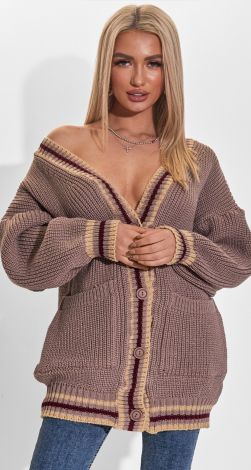 Кардиган крупной вязки