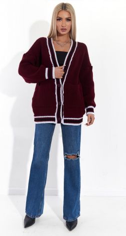 Кардиган крупной вязки