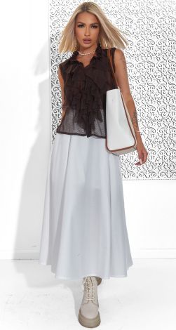 Біла бавовняна спідниця