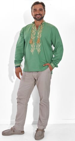 Мужская льняная вышиванка Всеволод