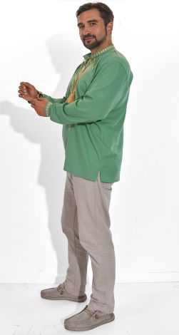 Мужская льняная вышиванка Всеволод