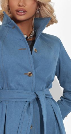 джинсовий тренч максі