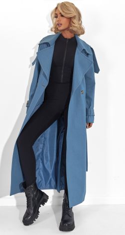 Оригинальный и стильный джинсовый тренч