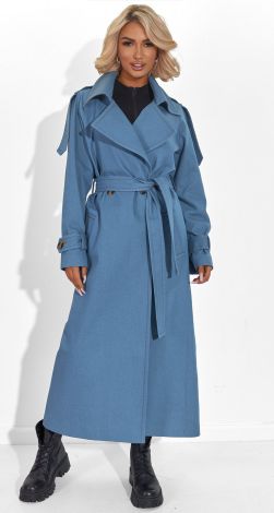 Оригинальный и стильный джинсовый тренч