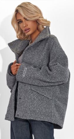 Coat made of soft eco fur