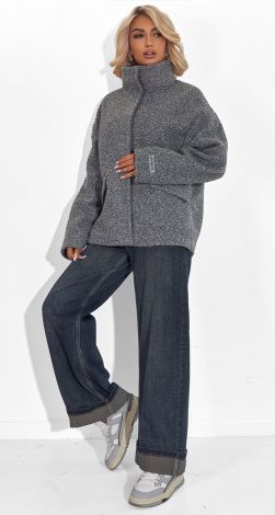 Coat made of soft eco fur