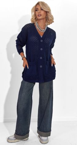  Вязаный кардиган с карманами