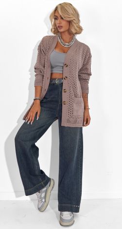 Вязаный кардиган с карманами