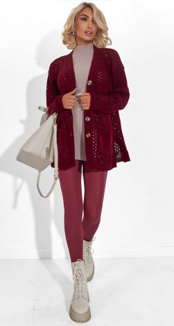  Вязаный кардиган с карманами