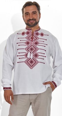 Льняная мужская вышиванка Веремий