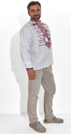 Льняная мужская вышиванка Веремий