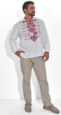 Льняная мужская вышиванка Веремий